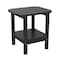 Flash Furniture Newport HDPE 2-Tier Adirondack Side Table - All-Weather - Indoor/Outdoor Black LE-HMP-1035-1517H-BK-GG - alternate 6